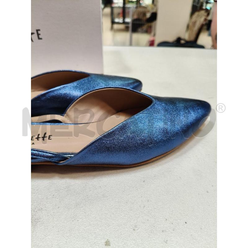 SANDALI SLINGBACK BALLERETTE BLU METAL | Mercatino dell'Usato Roma talenti 2