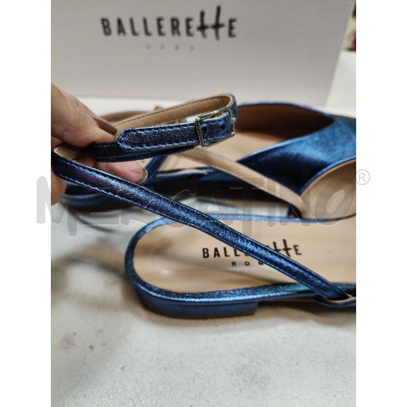 SANDALI SLINGBACK BALLERETTE BLU METAL | Mercatino dell'Usato Roma talenti 3