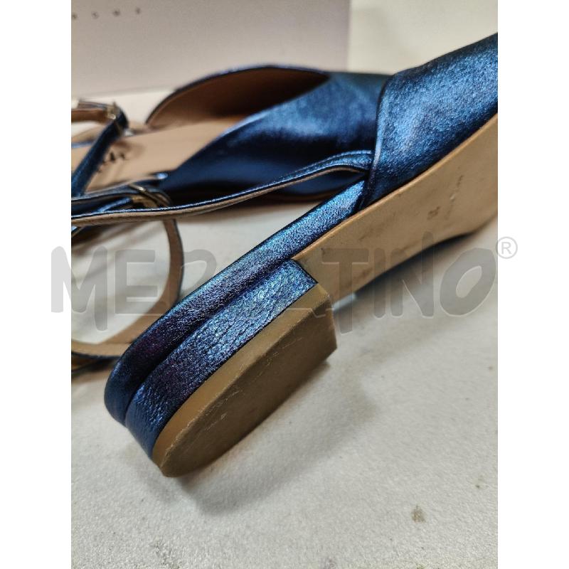 SANDALI SLINGBACK BALLERETTE BLU METAL | Mercatino dell'Usato Roma talenti 4