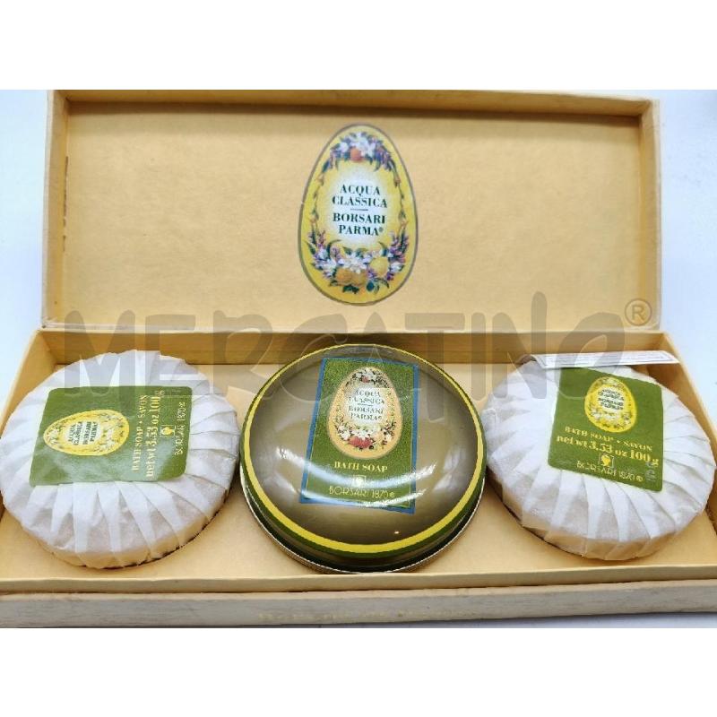 SAPONETTE PZ. 3 BORSARI DI PARMA ACQUA CLASSICA | Mercatino dell'Usato Roma talenti 2
