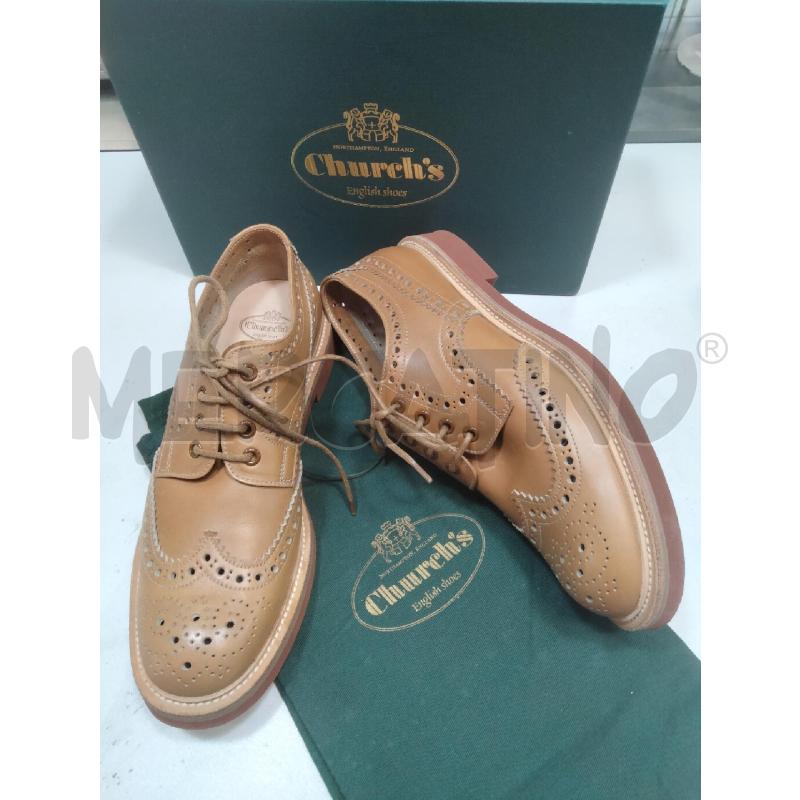 SCARPE CHURCH'S MC PHERSON ALLACCIATO BUCATURE MARRONE  | Mercatino dell'Usato Roma talenti 1