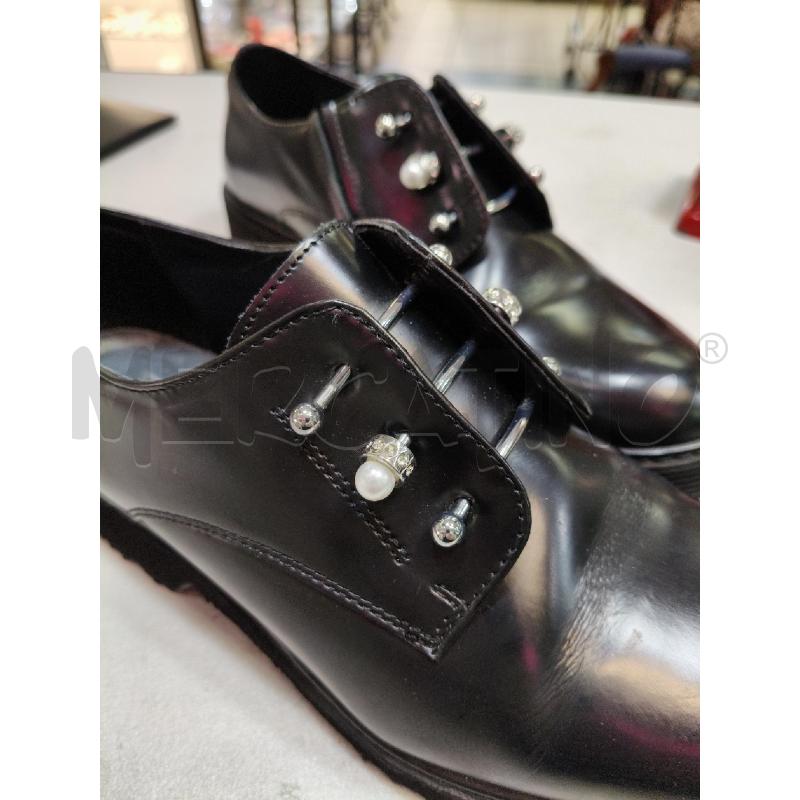 SCARPE DERBY D CULT NERO LACCI MET PERLE  | Mercatino dell'Usato Roma talenti 2
