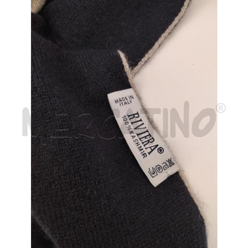 SCIARPA UOMO RIVIERA CASHMERE BEIGE BLU  | Mercatino dell'Usato Roma talenti 2