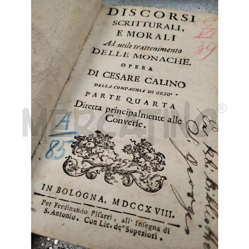 SCRITTURALI E MORALI 1718 | Mercatino dell'Usato Roma talenti 2