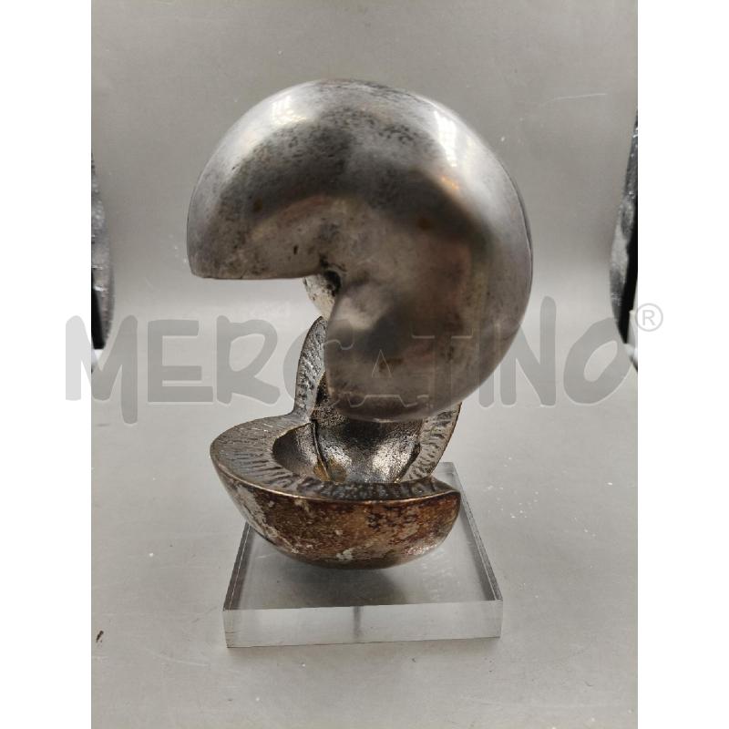 SCULTURA BRONZO ARGENTATTO SFERE SPACE AGE  | Mercatino dell'Usato Roma talenti 1
