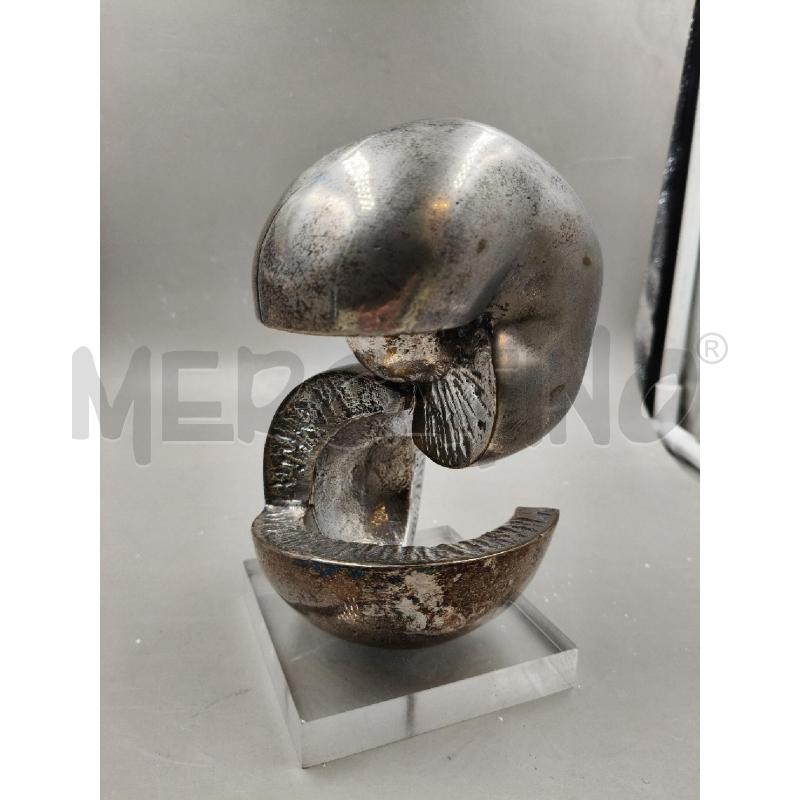 SCULTURA BRONZO ARGENTATTO SFERE SPACE AGE  | Mercatino dell'Usato Roma talenti 2