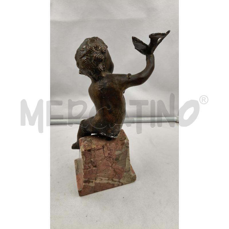 SCULTURA BRONZO PUTTINO COLOMBA EP  | Mercatino dell'Usato Roma talenti 4
