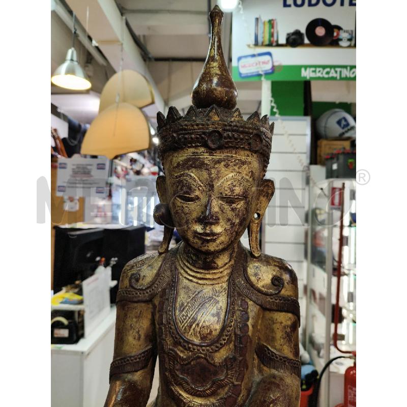 SCULTURA BUDDHA ORIENT LEGNO LACCA | Mercatino dell'Usato Roma talenti 2