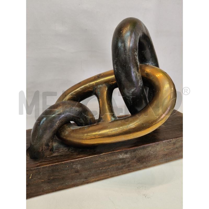 SCULTURA CATENA NAVALE BRONZO MIDDLE CENT | Mercatino dell'Usato Roma talenti 2