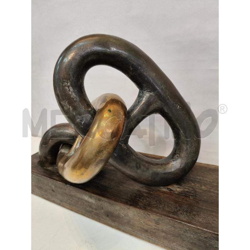 SCULTURA CATENA NAVALE BRONZO MIDDLE CENT | Mercatino dell'Usato Roma talenti 3