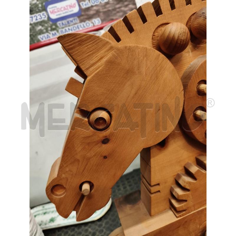 SCULTURA CAVALLO LEGNO RIP CODOGNOTTO  | Mercatino dell'Usato Roma talenti 3