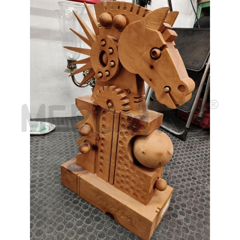 SCULTURA CAVALLO LEGNO RIP CODOGNOTTO  | Mercatino dell'Usato Roma talenti 5