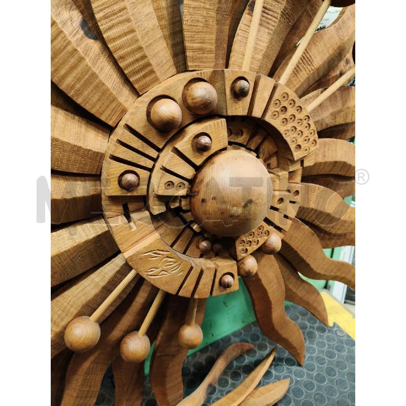 SCULTURA SOLE LEGNO RIP CODOGNOTTO DA RIV  | Mercatino dell'Usato Roma talenti 2