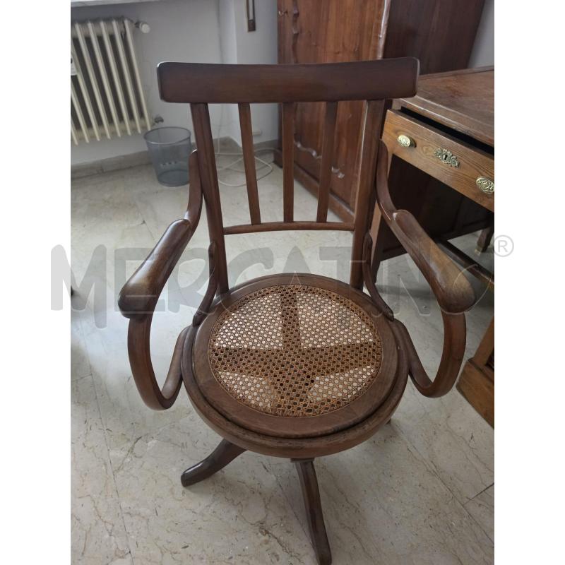 SEDIA GIREVOLE LEGNO T/THONET | Mercatino dell'Usato Roma talenti 1
