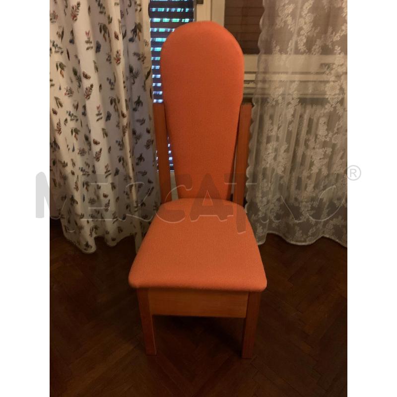 SEDIA LEGNO TESS. ROSSO  | Mercatino dell'Usato Roma talenti 1