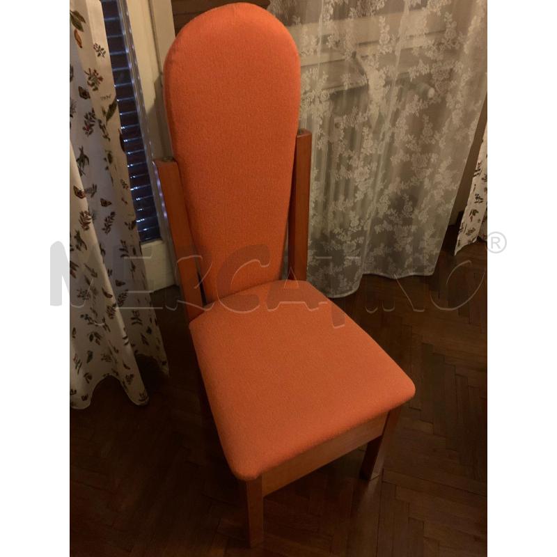 SEDIA LEGNO TESS. ROSSO  | Mercatino dell'Usato Roma talenti 2