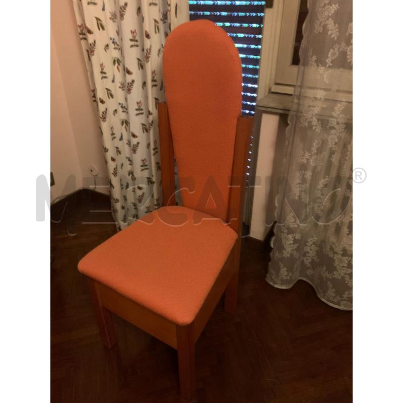 SEDIA LEGNO TESS. ROSSO  | Mercatino dell'Usato Roma talenti 3