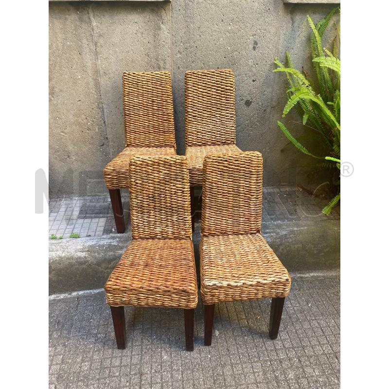 SEDIE 4PZ. BAMBOO | Mercatino dell'Usato Roma talenti 1