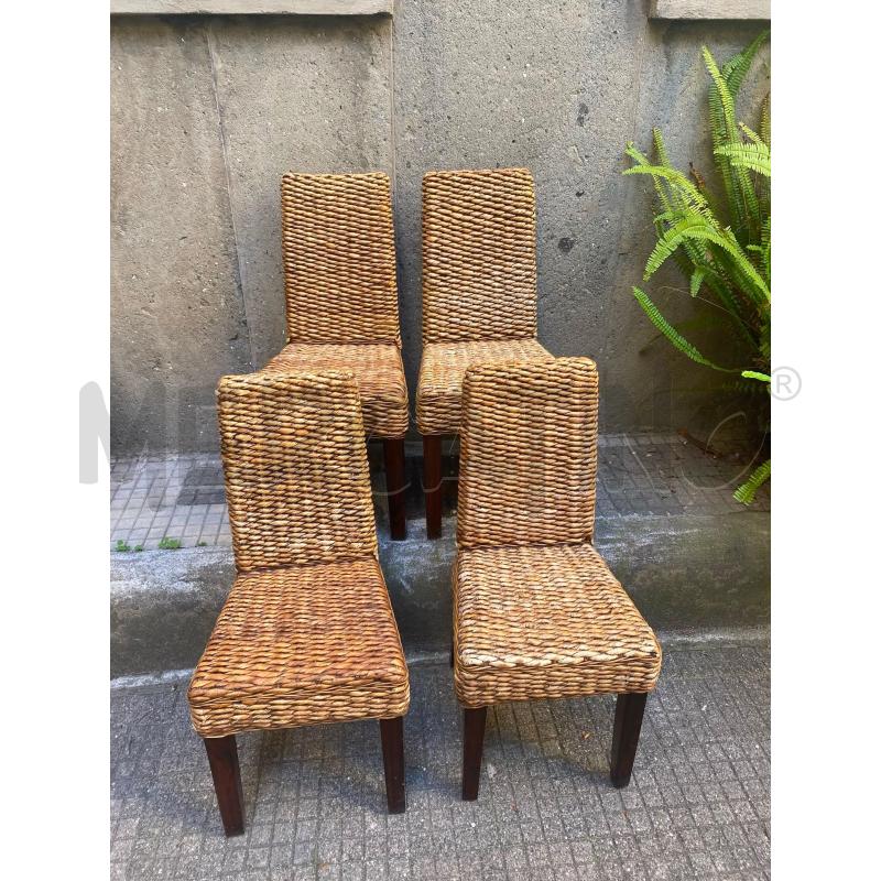 SEDIE 4PZ. BAMBOO | Mercatino dell'Usato Roma talenti 2