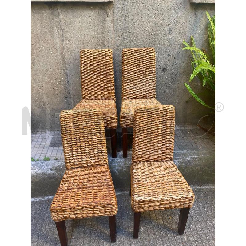 SEDIE 4PZ. BAMBOO | Mercatino dell'Usato Roma talenti 3