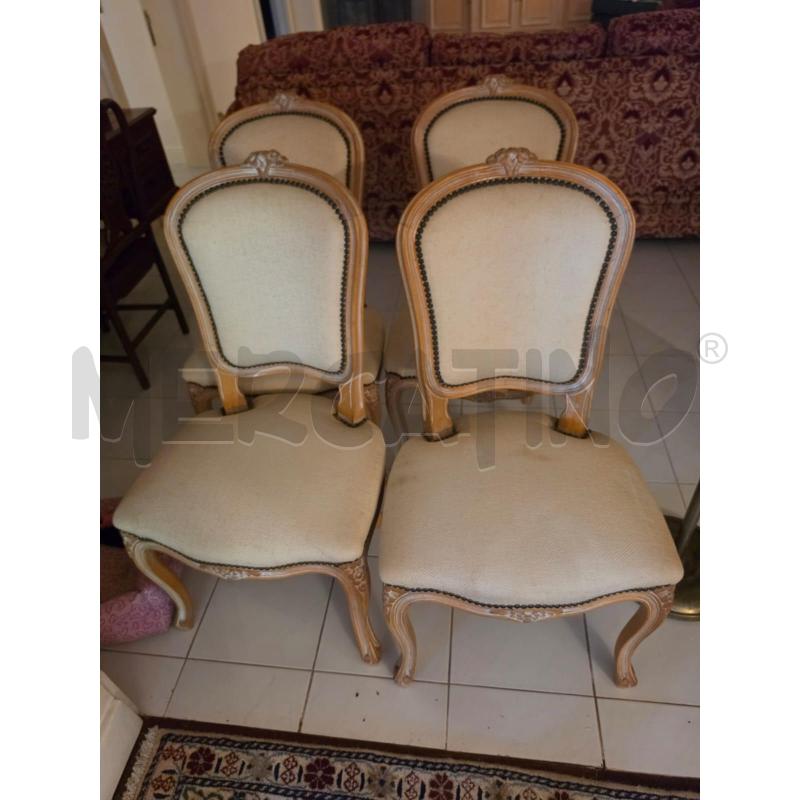 SEDIE 4PZ. LEGNO SHABBY TESS | Mercatino dell'Usato Roma talenti 1