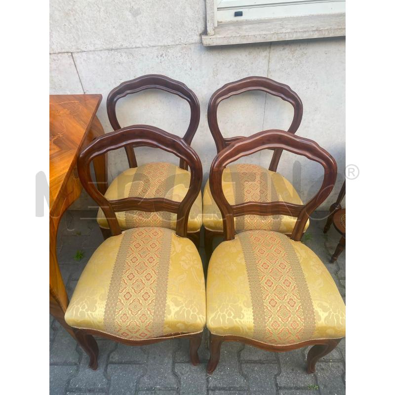 SEDIE 4PZ. LEGNO TESS GIALLO | Mercatino dell'Usato Roma talenti 2