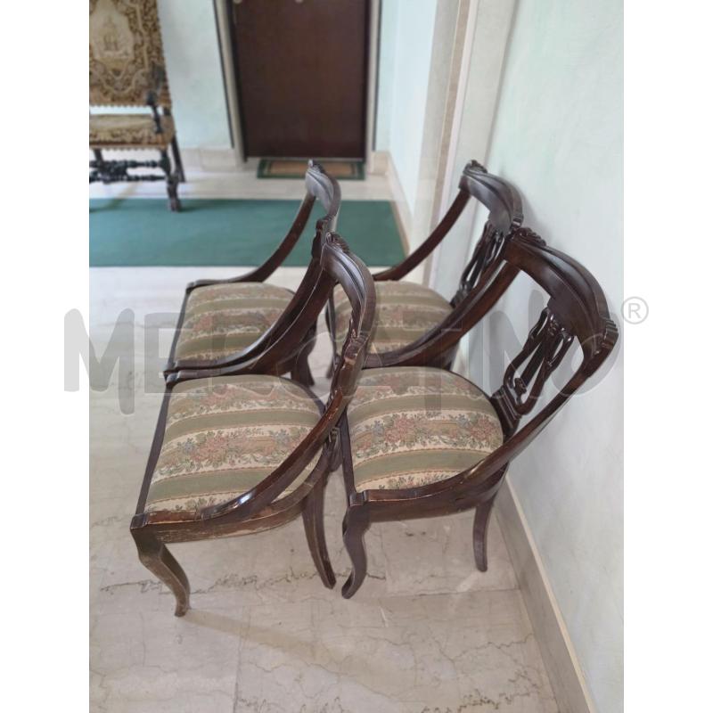SEDIE 4PZ. LEGNO TESS RIGHE | Mercatino dell'Usato Roma talenti 2
