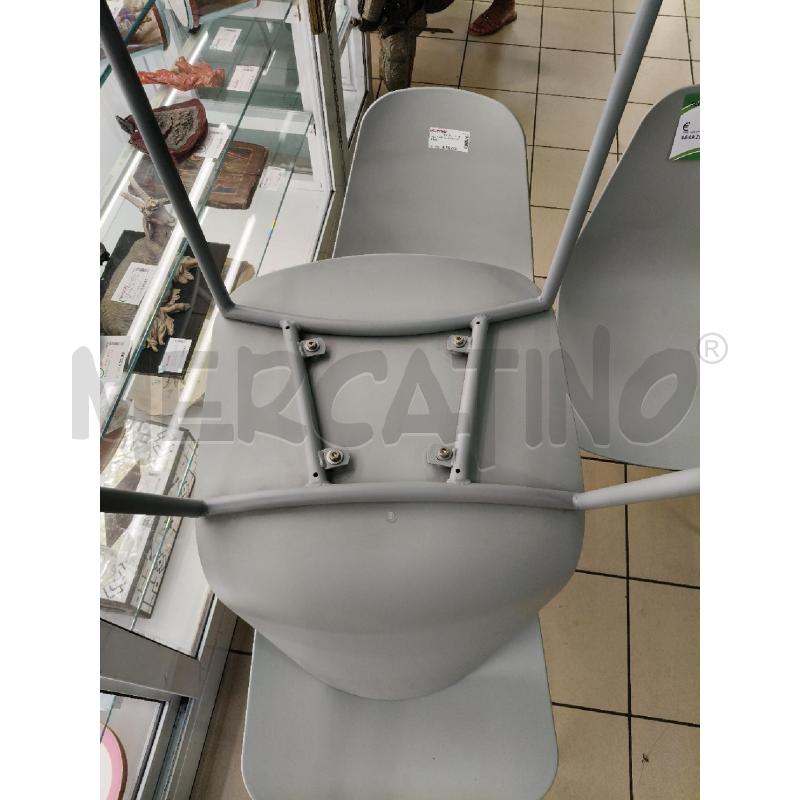 SEDIE 4PZ. PLASTICA GRIGIE | Mercatino dell'Usato Roma talenti 3