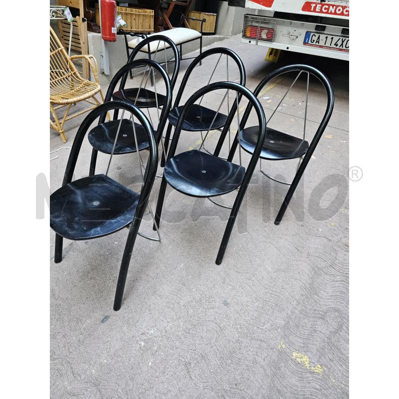 SEDIE 6PZ. CHIUDIBILE DESIGN NERE | Mercatino dell'Usato Roma talenti 1