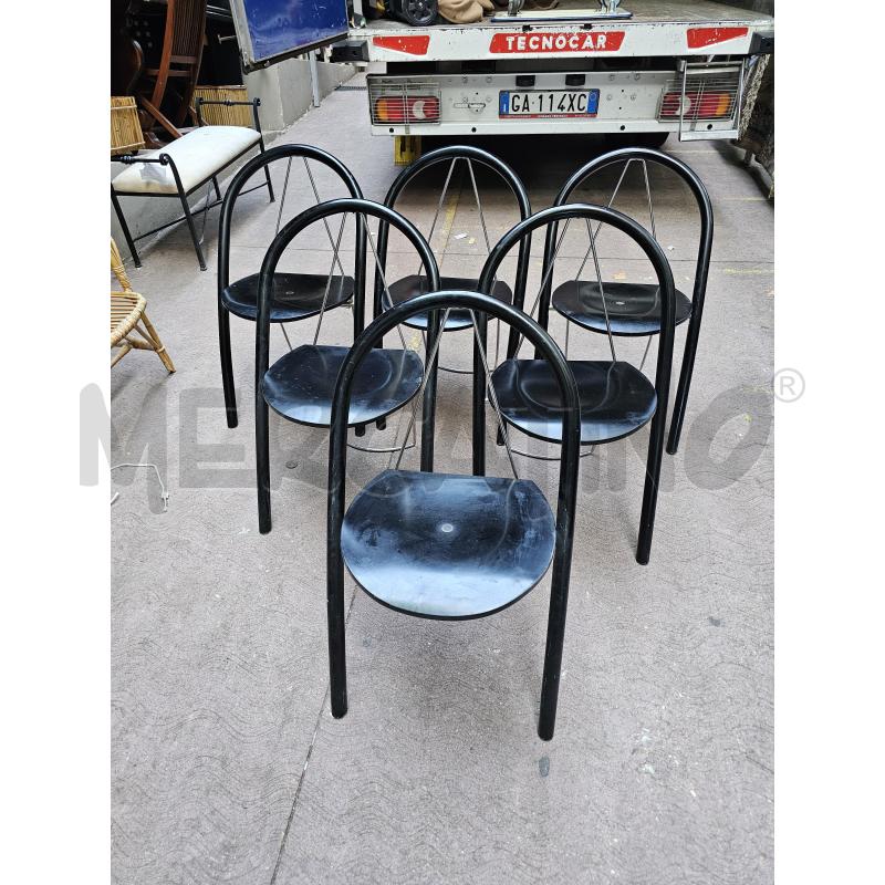 SEDIE 6PZ. CHIUDIBILE DESIGN NERE | Mercatino dell'Usato Roma talenti 3
