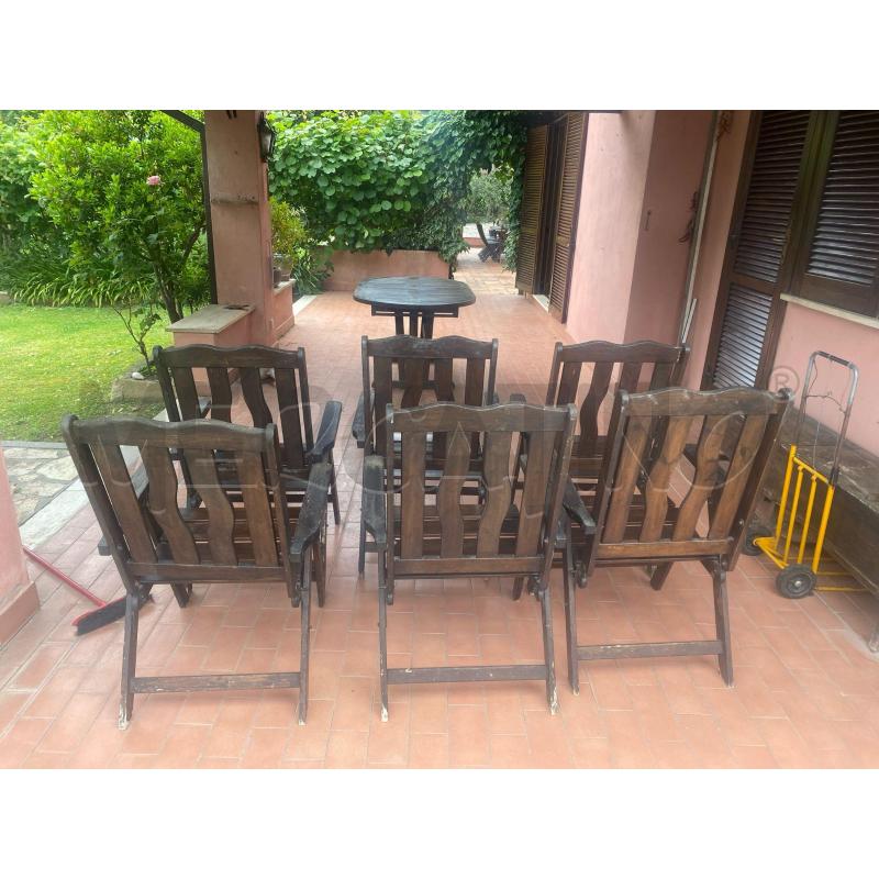 SEDIE 6PZ. LEGNO DA ESTERNO CHIUD | Mercatino dell'Usato Roma talenti 2