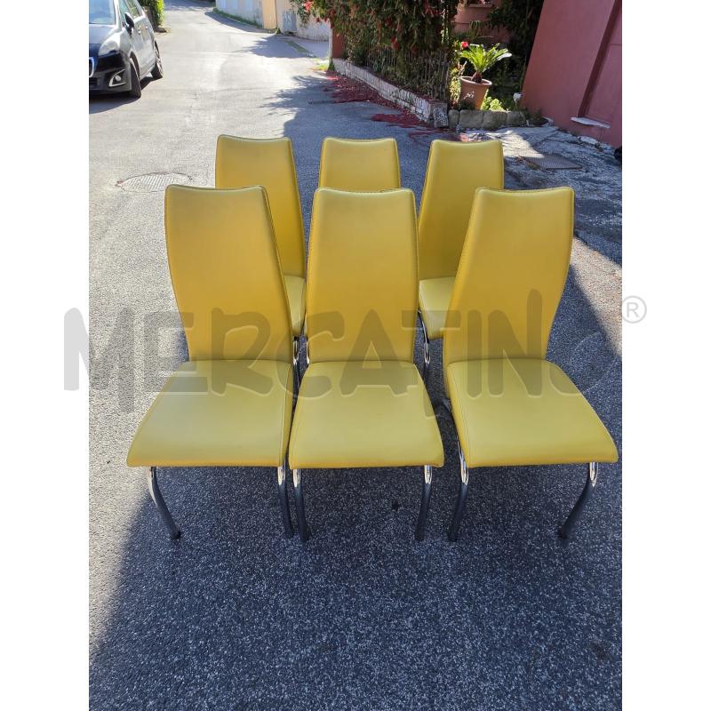 SEDIE 6PZ. PELLE GIALLE | Mercatino dell'Usato Roma talenti 1