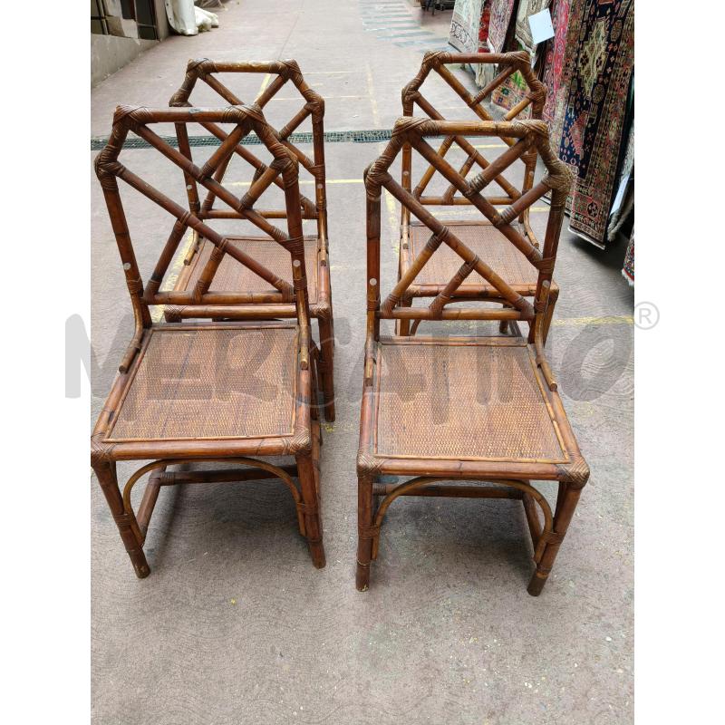 SEDIE BAMBOO 4 PZ DA RIV  | Mercatino dell'Usato Roma talenti 1