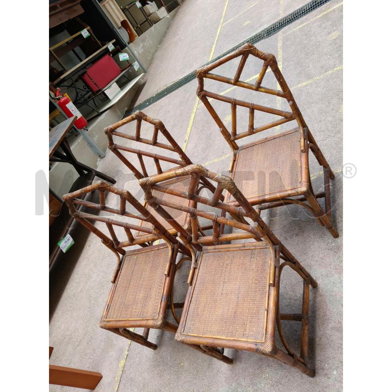 SEDIE BAMBOO 4 PZ DA RIV  | Mercatino dell'Usato Roma talenti 2