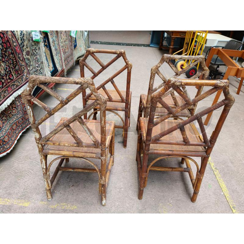 SEDIE BAMBOO 4 PZ DA RIV  | Mercatino dell'Usato Roma talenti 3