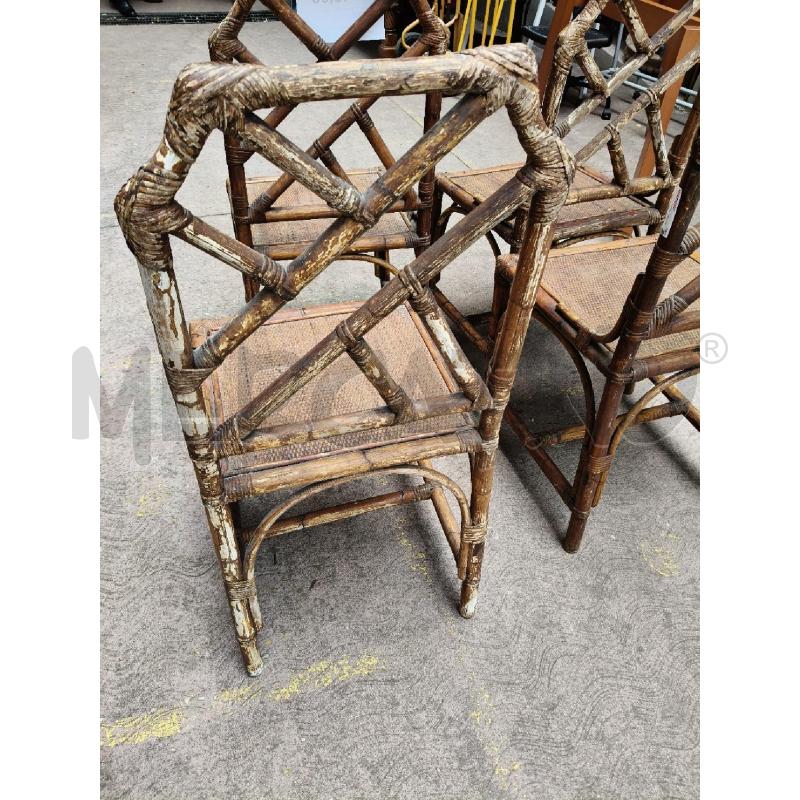 SEDIE BAMBOO 4 PZ DA RIV  | Mercatino dell'Usato Roma talenti 5