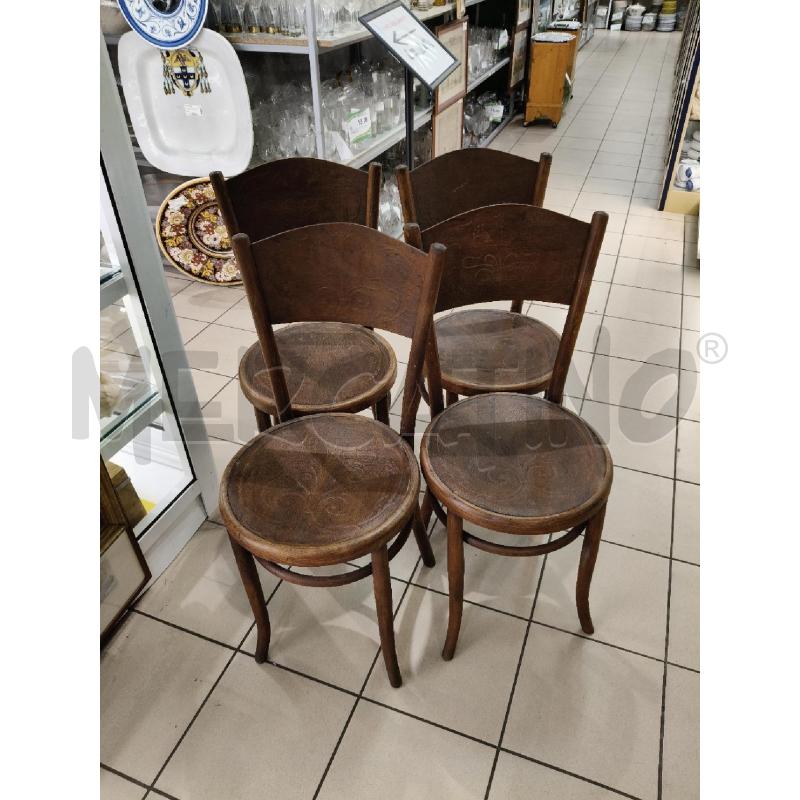 SEDIE LEGNO 4 PZ T/ THONNET DA RIV  | Mercatino dell'Usato Roma talenti 1