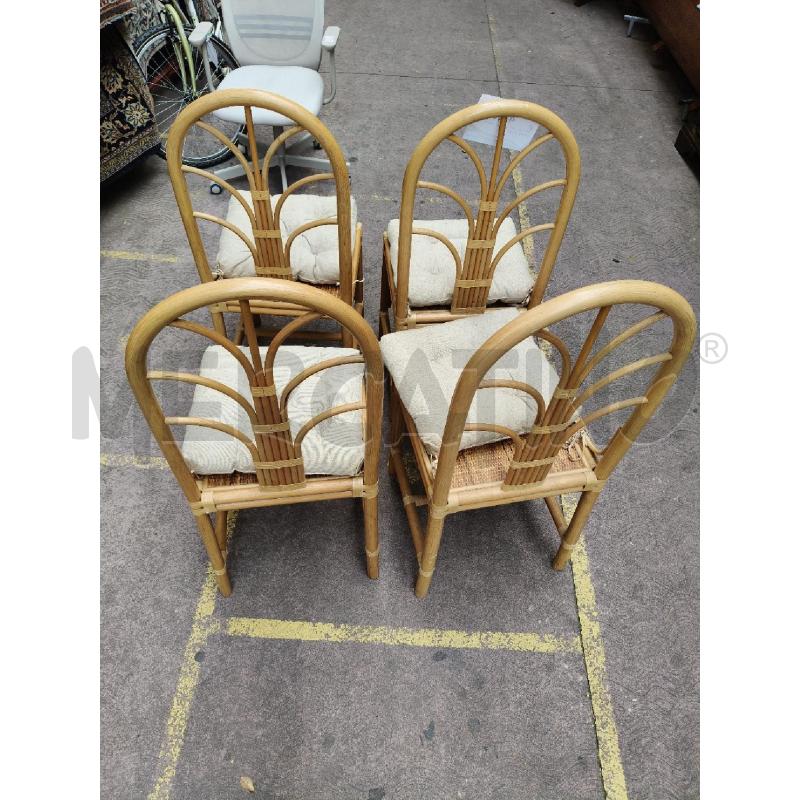 SEDIE PZ.4 BAMBOO  | Mercatino dell'Usato Roma talenti 2