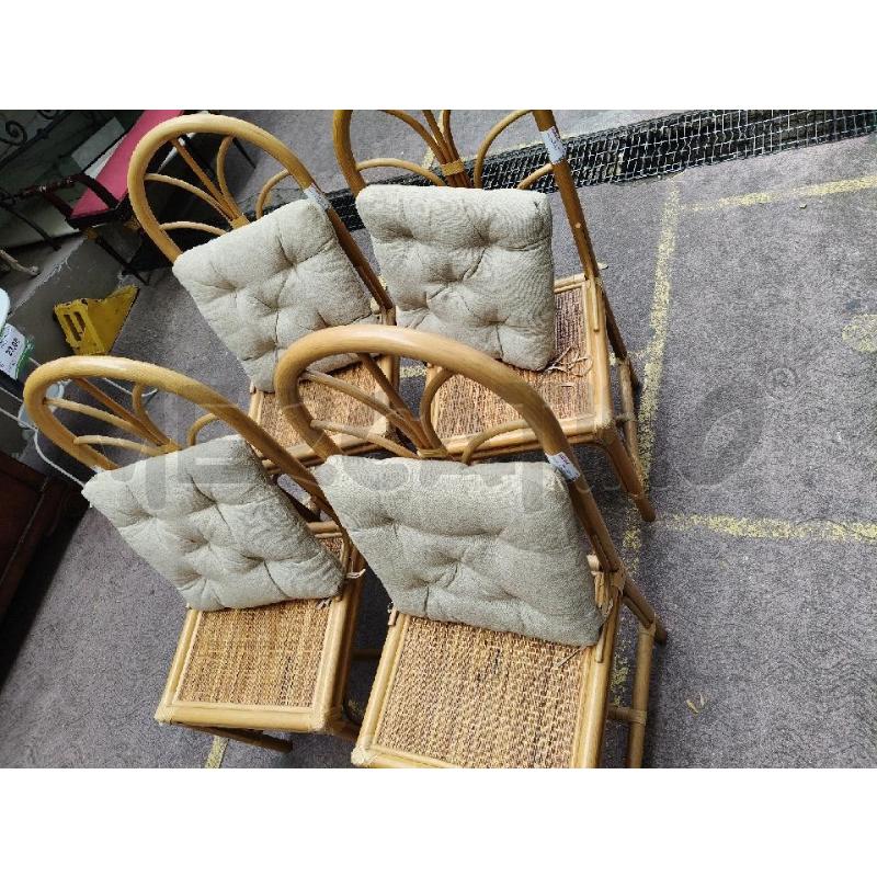 SEDIE PZ.4 BAMBOO  | Mercatino dell'Usato Roma talenti 3