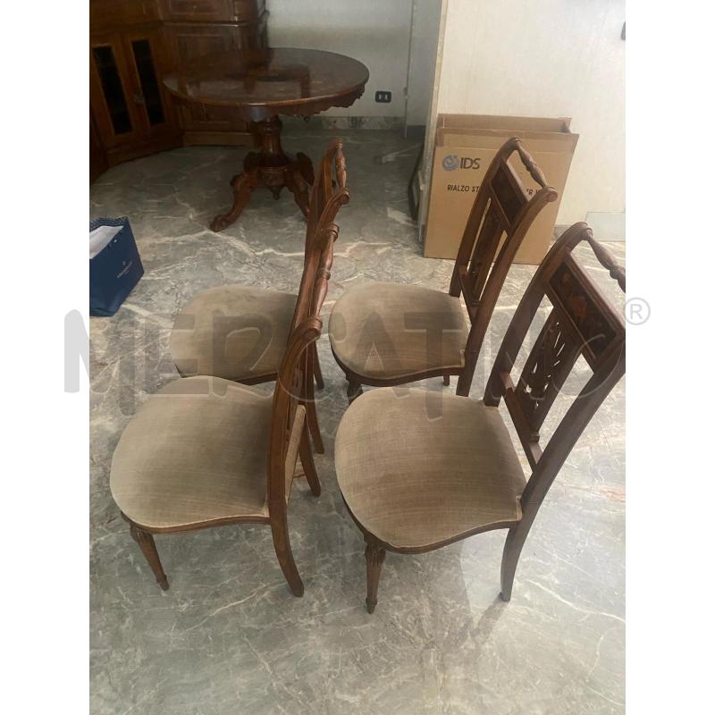 SEDIE PZ.4 LEGNO INTARSIATO  | Mercatino dell'Usato Roma talenti 2