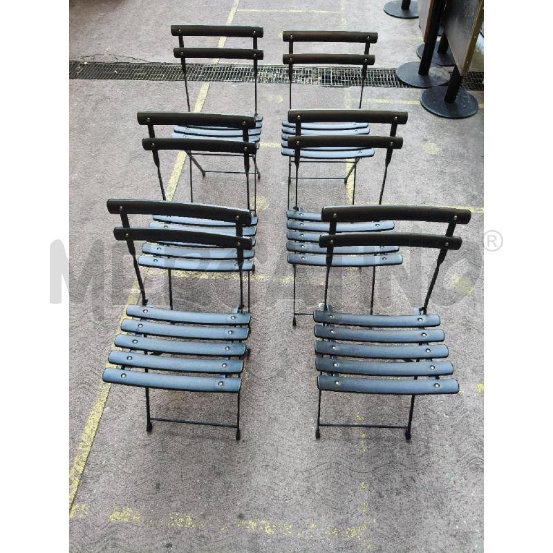 SEDIE PZ.6 CHIUDIBILI NERE  | Mercatino dell'Usato Roma talenti 1