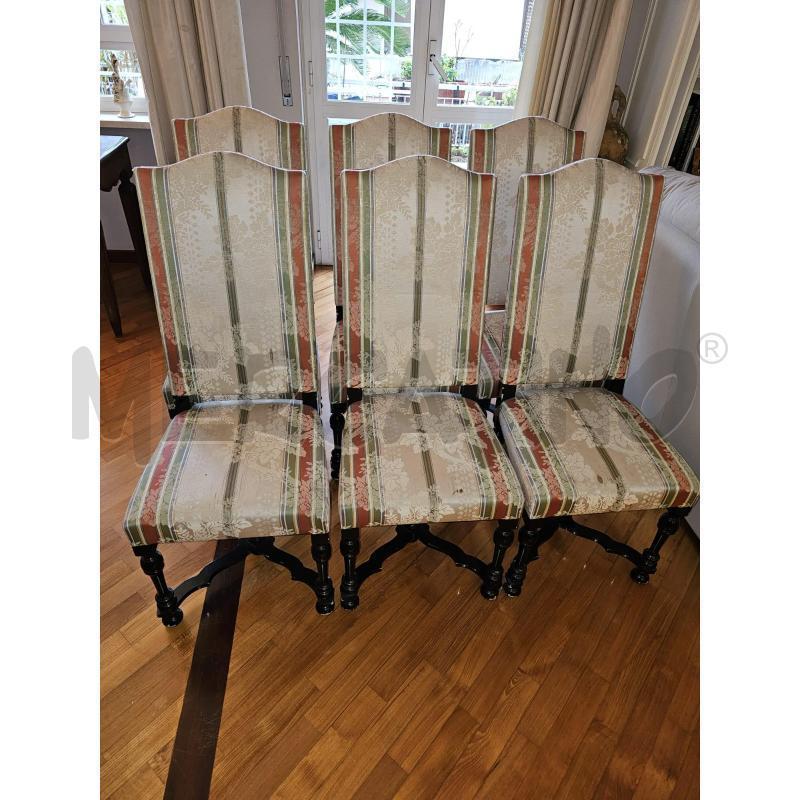 SEDIE PZ.6 LEGNO EBANIZZATO  | Mercatino dell'Usato Roma talenti 1