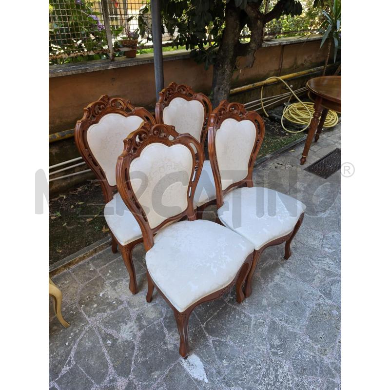 SEDIE PZ. 4 LEGNO SED TES BIANCO  | Mercatino dell'Usato Roma talenti 2