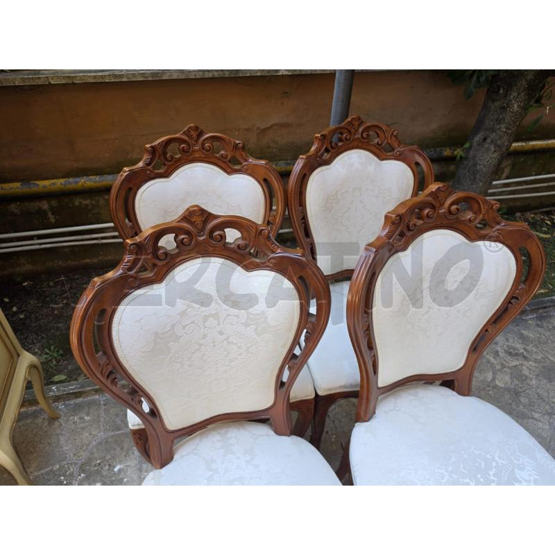 SEDIE PZ. 4 LEGNO SED TES BIANCO  | Mercatino dell'Usato Roma talenti 3