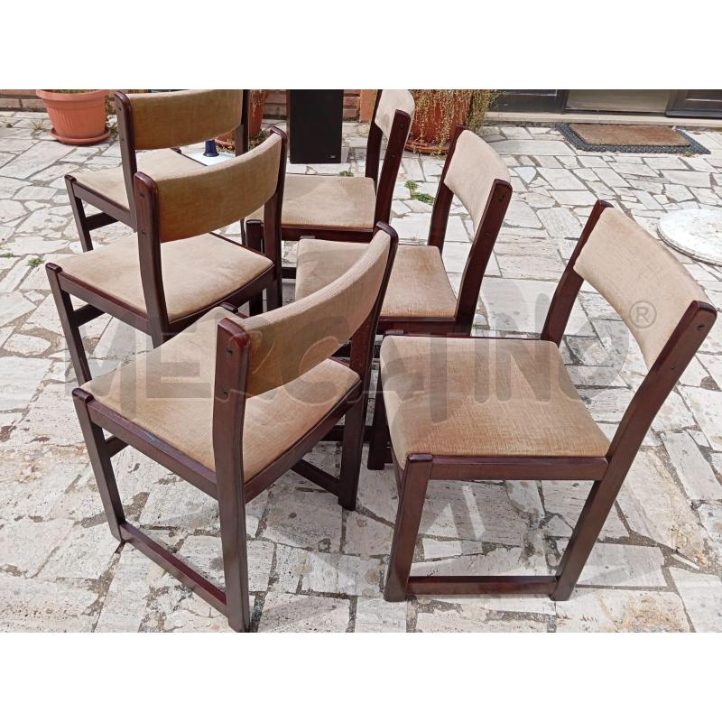 SEDIE PZ. 6 LEGNO ANNI 70 | Mercatino dell'Usato Roma talenti 2