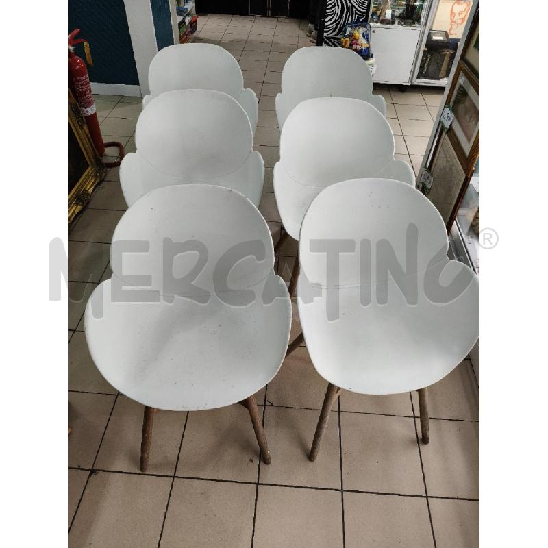 SEDIE PZ. 6 PLAST BIA DA RIV | Mercatino dell'Usato Roma talenti 1
