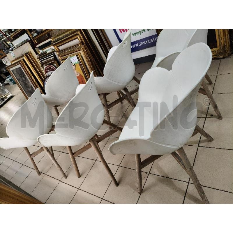SEDIE PZ. 6 PLAST BIA DA RIV | Mercatino dell'Usato Roma talenti 3