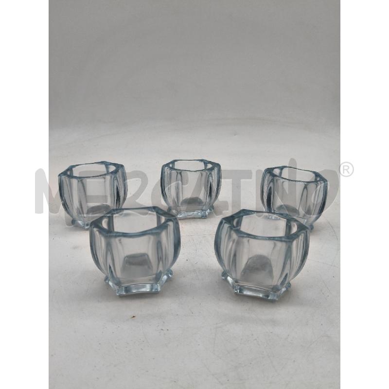 SET BICCHIERINI VETRO AZZ ART DECO' | Mercatino dell'Usato Roma talenti 1