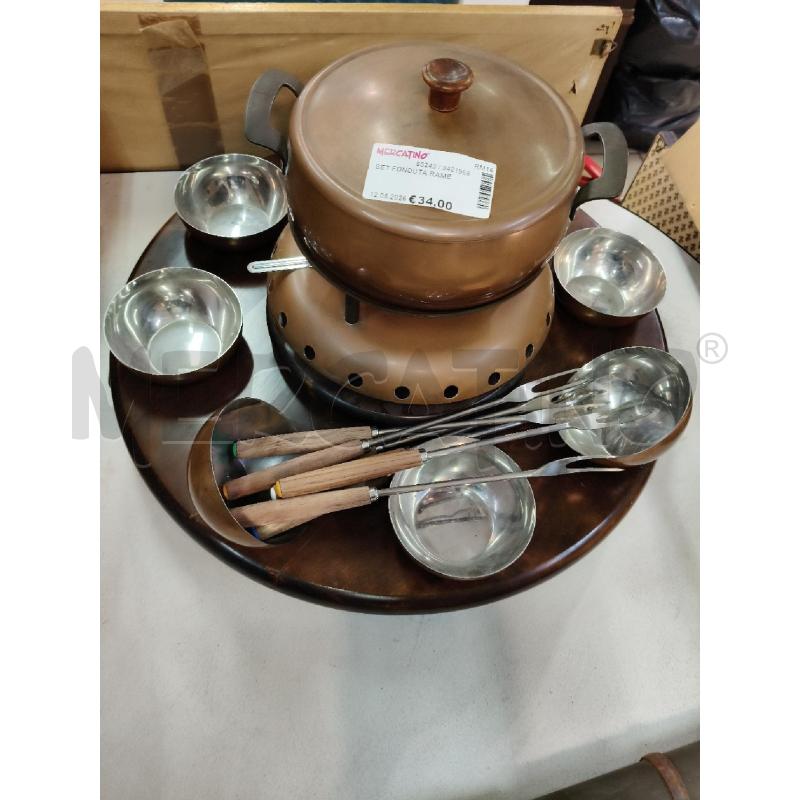 SET FONDUTA RAME  | Mercatino dell'Usato Roma talenti 1