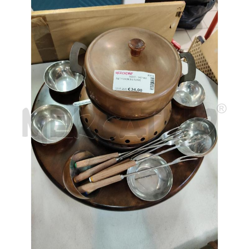 SET FONDUTA RAME  | Mercatino dell'Usato Roma talenti 3